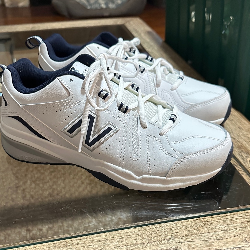 New Balance 608 Men's White and Navy Sneakers